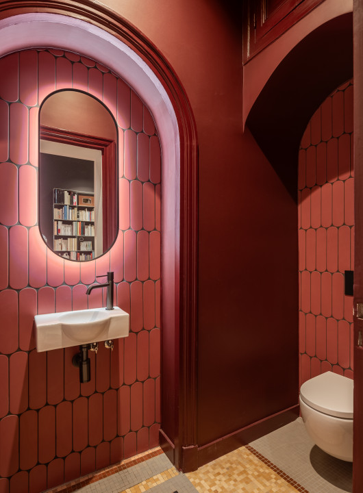 toilette toilette , design , decoration , mosaique , toilette suspendu